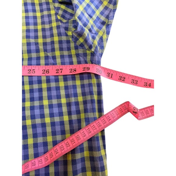 Austin Reed London Mens XXL Blue Check Dress Shirt Long Sleeve Button Up - Picture 6 of 8